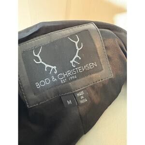 Bod and Christensen long black collared coat size Medium